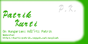 patrik kurti business card